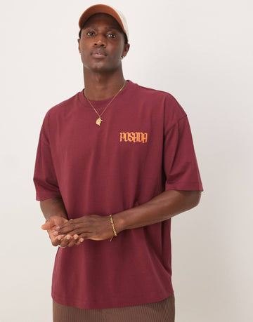 Posada burgundy oversized tee
