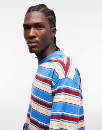 ASOS design body oversized blue striped tee