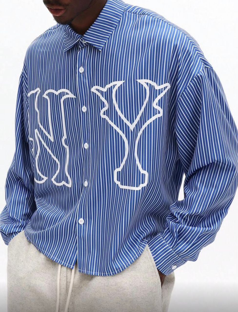 blue strips NY shirt