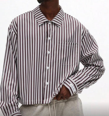 strip black and white shirt