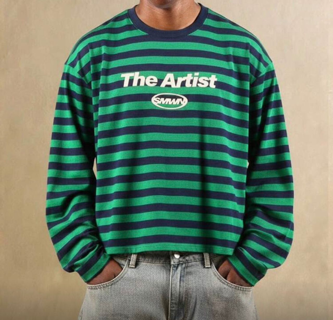 the artist green and blue tee
