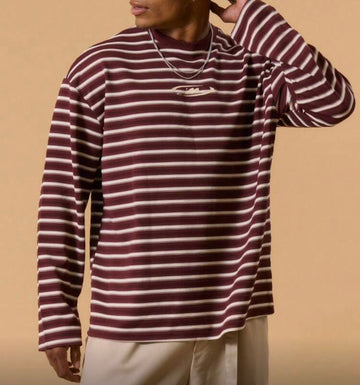 long sleeve strips t shirt