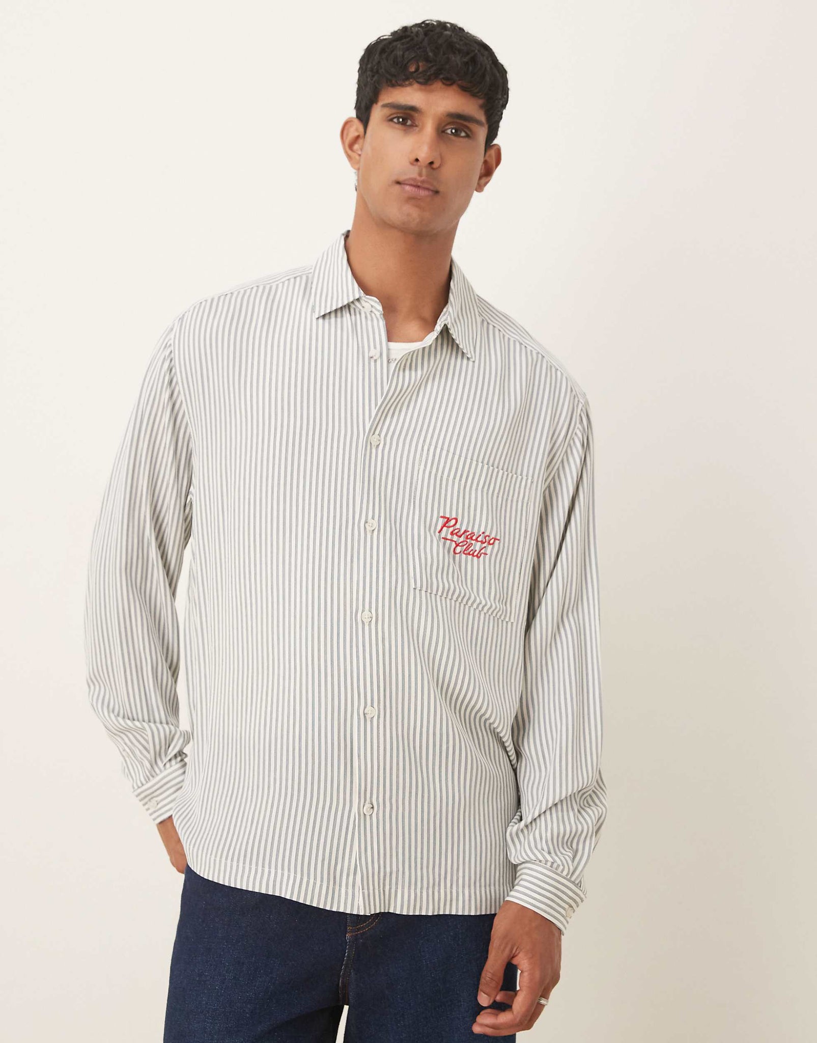 Paraiso club strips long sleeve shirt