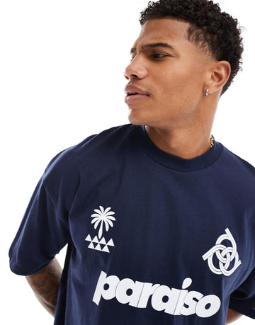 Paraíso Palm navy tee