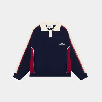 Chully Navy Knit Polo