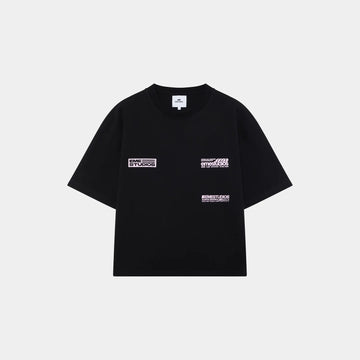 Guiete Black Oversized Tee