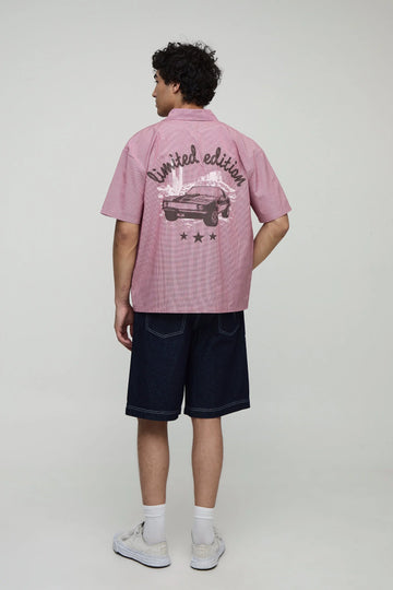 OVERSIZED WESTERN PRINT CHECK SHIRT