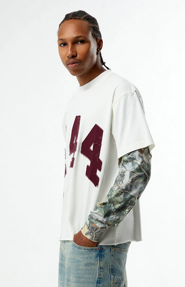 Pacsun 444 Camo Cropped 2fer Long Sleeve T-Shirt