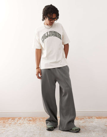 Collussion heavyweight tee with plaid print