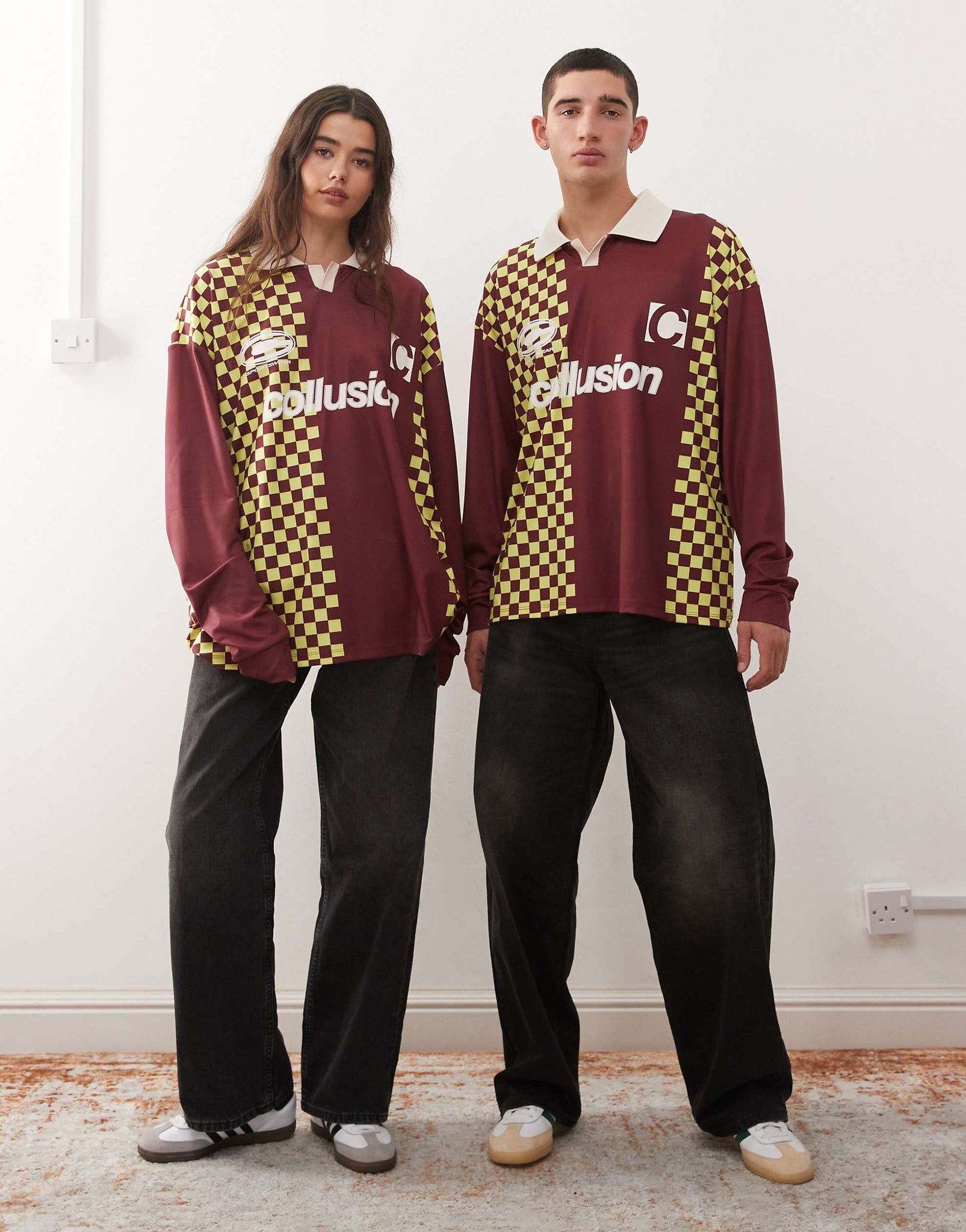 colussion checkerboard soccer tshirt