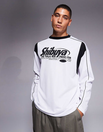 Oversized long sleeved shibuya t-shirt
