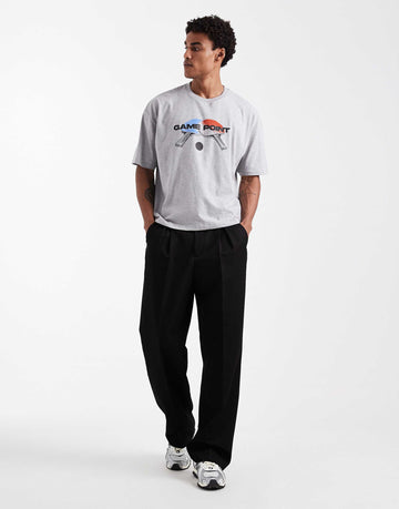 Boxy oversized game point tee