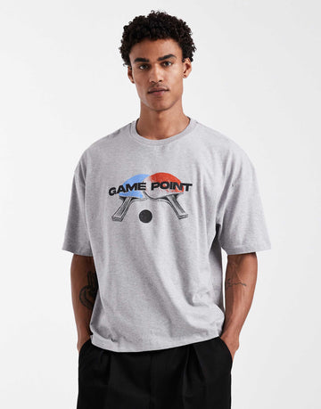 Boxy oversized game point tee