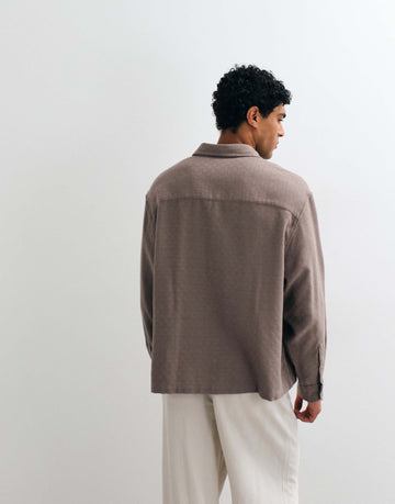 Texture shirt in brown