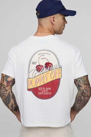 OVERSIZED SHRUNKEN CHERRY PRINT T-SHIRT