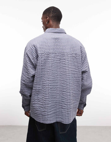 blue plaid soccer shirt