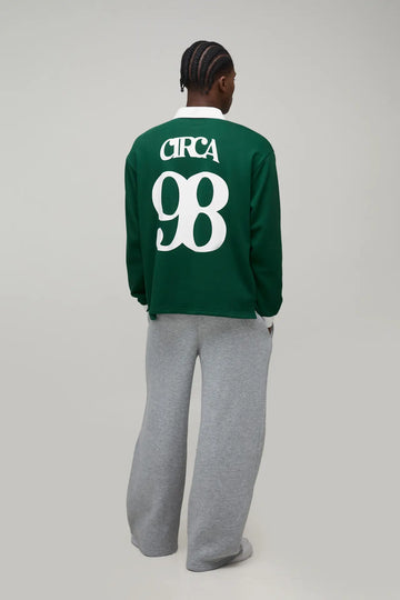 OVERSIZED CIRCA 98 HEAVY LOOPBACK RUGBY POLO