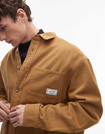 Cotton twill oversized shirt