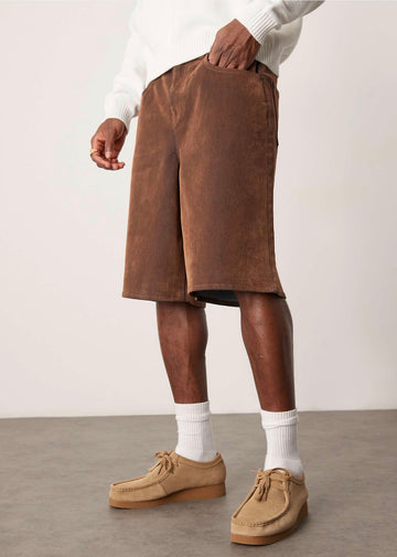 Long length denim jorts