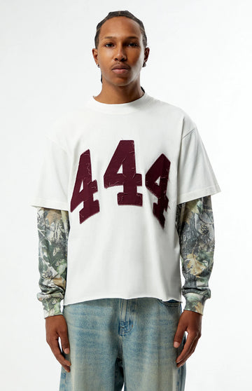 Pacsun 444 Camo Cropped 2fer Long Sleeve T-Shirt
