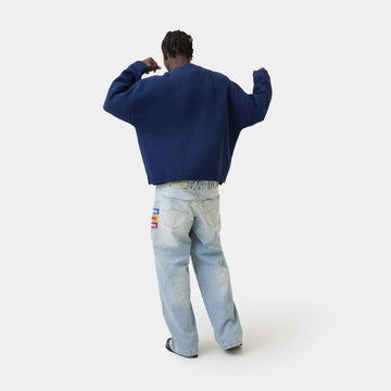 Master indigo knit sweater