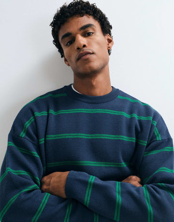 Archive knit striped sweater