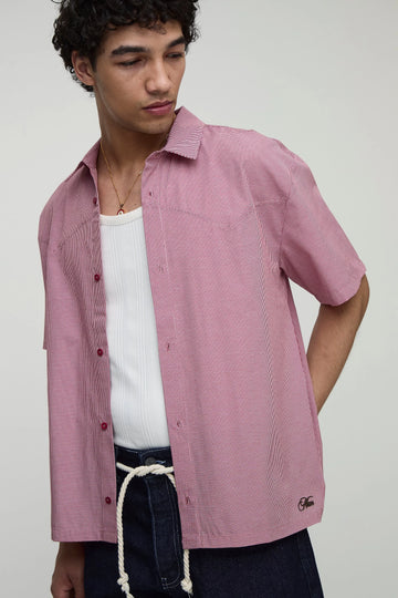 OVERSIZED WESTERN PRINT CHECK SHIRT