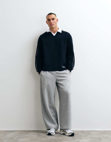 Relaxed bubble herringbone sweatshirt