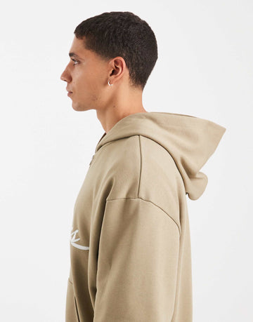Relaxed zip up hood