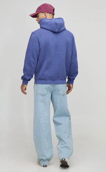 Relaxed Fit Pleat Front Washed Jeans