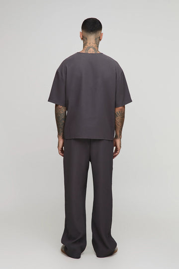 Pleated Wide Leg Trousers